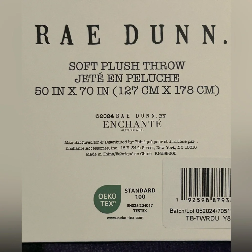 Rae Dunn Halloween Plush Throw